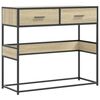 vidaXL Konzolov&yacute; stol&iacute;k dub sonoma 90x35x80 cm kompozitn&eacute; drevo
