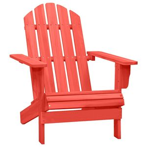 vidaXL Z&aacute;hradn&aacute; stolička Adirondack jedľov&yacute; mas&iacute;v červen&aacute;