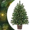 vidaXL Umel&yacute; vianočn&yacute; stromček s 150 LED-i Zelen&aacute; 75 cm PE a PVC