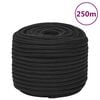 vidaXL Lodn&eacute; lano čierne 14 mm 250 m polypropyl&eacute;n