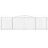 vidaXL Oblúkový gabionový kôš 400x30x100/120 cm pozinkované železo