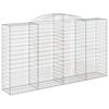 vidaXL Obl&uacute;kov&yacute; gabionov&yacute; k&ocirc;&scaron; 300x50x160/180 cm pozinkovan&eacute; železo