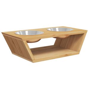 vidaXL Vyv&yacute;&scaron;en&eacute; misky pre psov 35,5x18x10,5 cm bambus