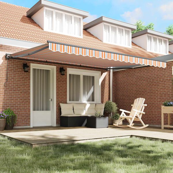 vidaXL Zatemniteľn&aacute; mark&iacute;za Modr&aacute; a Oranžov&aacute; 450 &times; 300 cm