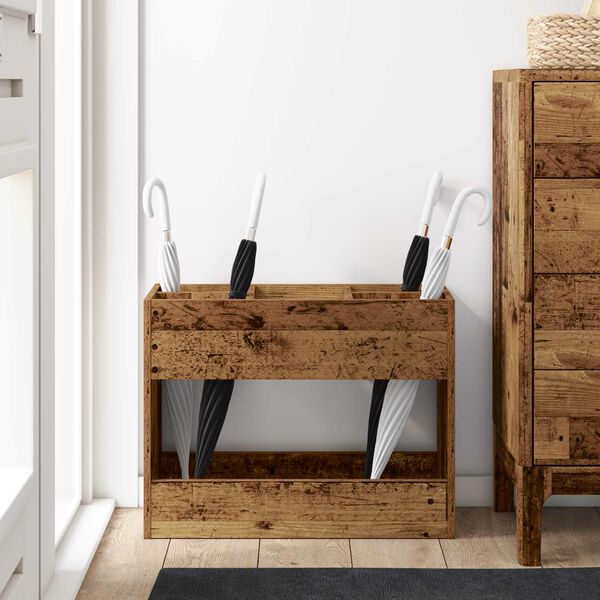 vidaXL Stojan na slnečn&iacute;k Star&eacute; drevo 65 x 24 x 50 cm Kompozitn&eacute; drevo