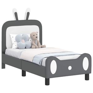 vidaXL R&aacute;m detskej postele s čelom Svetlosiv&aacute; 70 x 140 cm PU