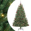 vidaXL Umel&yacute; Skl&aacute;pac&iacute; Vianočn&yacute; Stromček Zelen&aacute; 180 cm PVC a kov