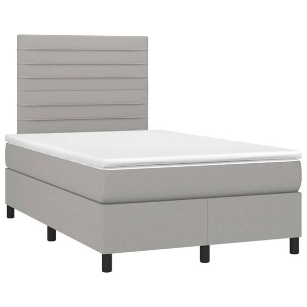 vidaXL Boxspring posteľ s matracom bledosiv&aacute; 120x200 cm l&aacute;tka