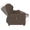 vidaXL 4-miestne sklápacie masážne kreslo+držiaky na poháre, sivohnedé