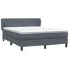 vidaXL Posteľn&yacute; r&aacute;m boxspring s matracom tmavosiv&yacute; 140x220 cm zamat