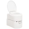 vidaXL Integrovan&eacute; kempingov&eacute; WC biele 24+17 l HDPE a PP