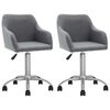 vidaXL Otočné jedálenské stoličky 2 ks bledosivé látkové