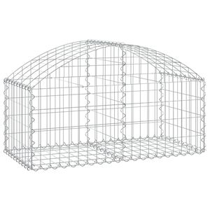 vidaXL Obl&uacute;kov&yacute; gabionov&yacute; k&ocirc;&scaron; 100x50x40/60 cm pozinkovan&eacute; železo