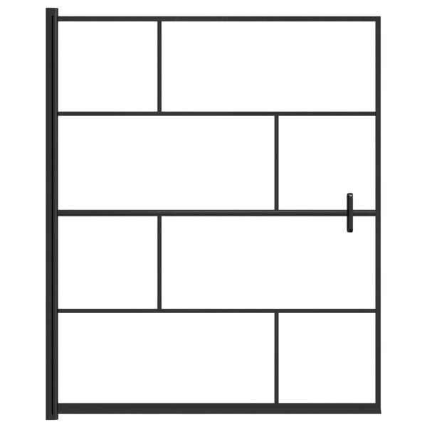 vidaXL Sprchov&yacute; k&uacute;t ESG 116x140 cm čierny