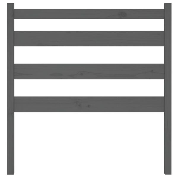 vidaXL Čelo postele sivé 96x4x100 cm masívna borovica