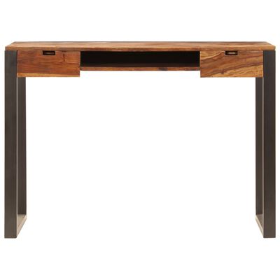 vidaXL Stôl z sheeshamového dreva a ocele 110x55x78 cm