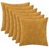 vidaXL Poťah na podložku 6 pcs HEERLEN Žlt&aacute; 35 x 35 cm