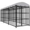 vidaXL Vonkaj&scaron;ia voli&eacute;ra pre psov so strechou 450x150x210 cm