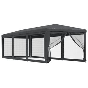 vidaXL P&aacute;rty stan s 8 sieťkovan&yacute;mi bočn&yacute;mi stenami antracit 3x9 m HDPE
