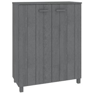 vidaXL Skrinka na top&aacute;nky HAMAR, tmavosiv&aacute; 85x40x108 cm, borovica