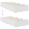 vidaXL R&aacute;m postele s čelnou doskou Biela 90 x 190 cm Kompozitn&eacute; drevo