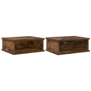 vidaXL Nočn&yacute; stol&iacute;k 2 ks Dymov&aacute; dub 40 x 31 x 15 cm Kompozitn&eacute; drevo
