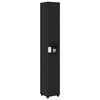 vidaXL K&uacute;peľňov&aacute; skriňa Čierna 30,5 x 30 x 195 cm Kompozitn&eacute; drevo