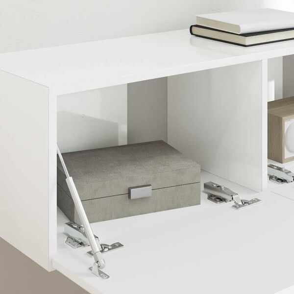 vidaXL TV n&aacute;stenn&aacute; skriňa 2 pcs Leskl&aacute; biela 98 x 31 x 29,5 cm