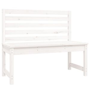 vidaXL Z&aacute;hradn&aacute; lavica biela 109 cm mas&iacute;vna borovica