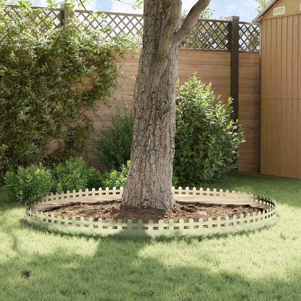 vidaXL Obrubníky trávnika 10 pcs Strieborná 103 x 0,05 x 22 cm