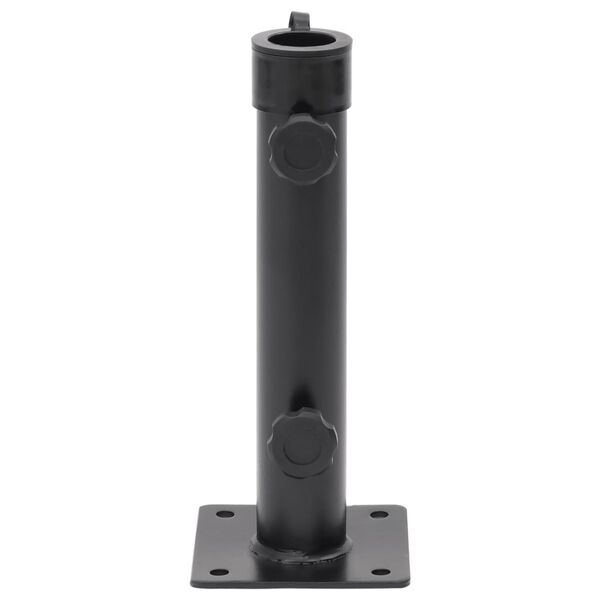 vidaXL Podstavec na slnečn&iacute;k pre tyč &Oslash;38/48 mm matn&aacute; čierna oceľ