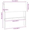 vidaXL Čalúnené čelo postele Tmavo šedá 75 cm Masívne borovicové drevo