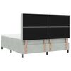 vidaXL Posteľ s pružinovým rámom Svetlosivá 180 x 200 cm Zamat