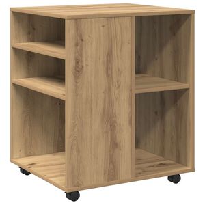 vidaXL Skrinka na kolieskach dub artisan 60x53x72 cm kompozitn&eacute; drevo