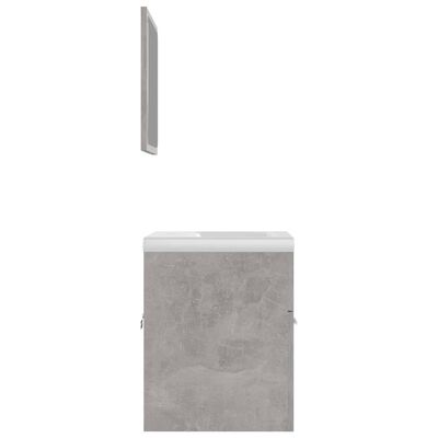 vidaXL Súprava kúpeľňového nábytku betónová sivá drevotrieska