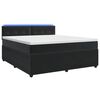 vidaXL Posteľ boxspring s matracom Čierna 140 x 190 cm Zamat