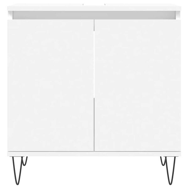 vidaXL Umývadlová skrinka biela 58x33x60 cm kompozitné drevo