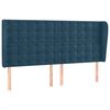 vidaXL Čelo postele so z&aacute;hybmi tmavomodr&aacute; 163x23x118/128 cm zamat