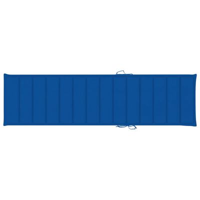 vidaXL Lehátka s vankúšmi 2 ks kráľovské modré teakové drevo