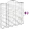 vidaXL Obl&uacute;kov&eacute; gabi&oacute;nov&eacute; ko&scaron;e 2ks 200x50x180/200cm pozinkovan&eacute; železo