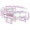 vidaXL Posteľ s knižnicou bez matraca 160x200 cm borovicový masív