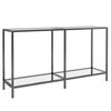 vidaXL Konzolov&yacute; stol&iacute;k priehľadn&yacute; 140x35x75,5 cm tvrden&eacute; sklo