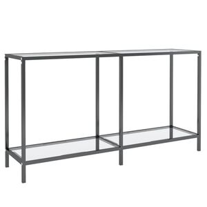vidaXL Konzolov&yacute; stol&iacute;k priehľadn&yacute; 140x35x75,5 cm tvrden&eacute; sklo