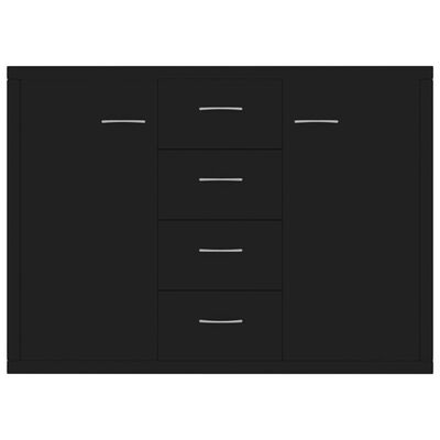 vidaXL Komoda, čierna 88x30x65 cm, kompozitné drevo