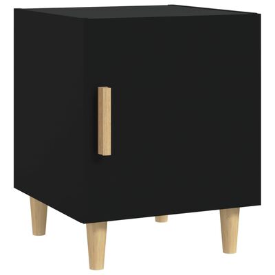 vidaXL Nočný stolík čierny spracované drevo