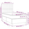 vidaXL Posteľn&yacute; r&aacute;m boxspring s matracom čierny 80x200 cm l&aacute;tka