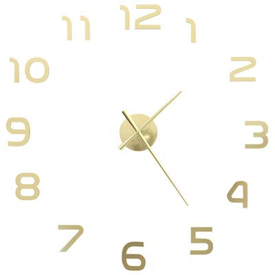 vidaXL 3D nástenné hodiny s moderným dizajnom zlaté 100 cm XXL