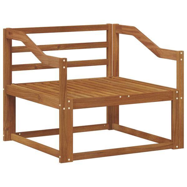 vidaXL Z&aacute;hradn&aacute; stredn&aacute; sedačka Pevn&eacute; ak&aacute;ciov&eacute; drevo Pr&iacute;rodn&aacute;