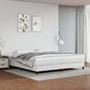 vidaXL Boxspring posteľ s matracom biela 200x200 cm umelá koža