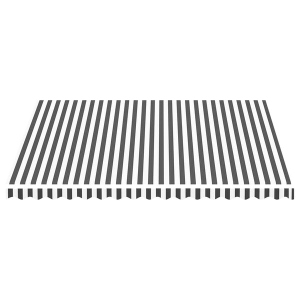 vidaXL Náhradná látka na markízu antracitovo-biela 4x3,5 m